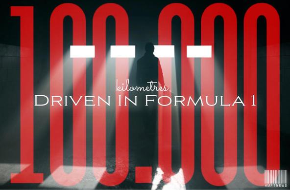 100000kms driven in formula 1.