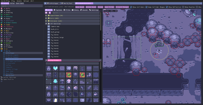 screenshot of the game engine