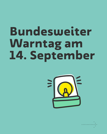 Bundesweiter Warntag am 14. September