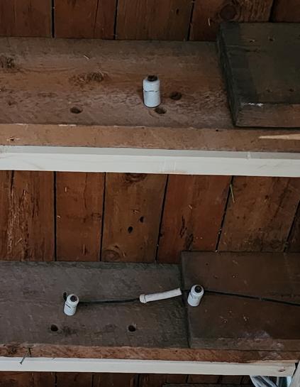 Knob and tube wiring in an old house
