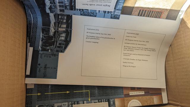 A piece of newsprint with a map of a city on it. Readers are encouraged to cut and fold its contours.