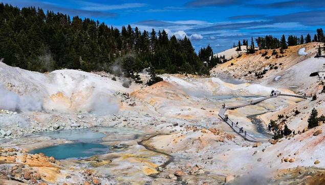 volcanic landscape of the Lassen National Park