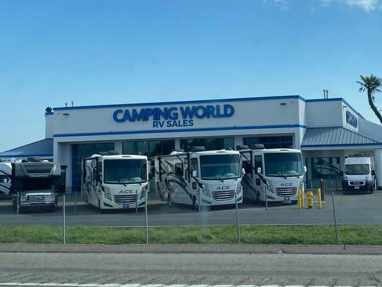 photo of a roadside business called camping road.