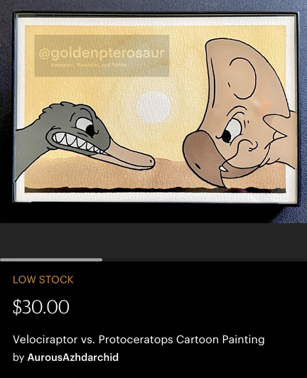 Screenshot of the painting’s listing in my Etsy store