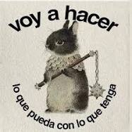 Una ardilla con un mangual: "Voy a hacer lo que pueda con lo que tenga".