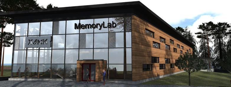 A model of the future Memory Lab building in Mikkeli's Kalevankangas district.