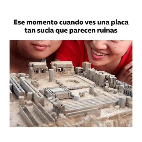 Ese momento cuando ves una placa tan sucia que parecen ruinas