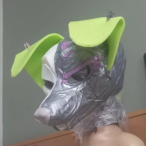 Fursuit base taped up