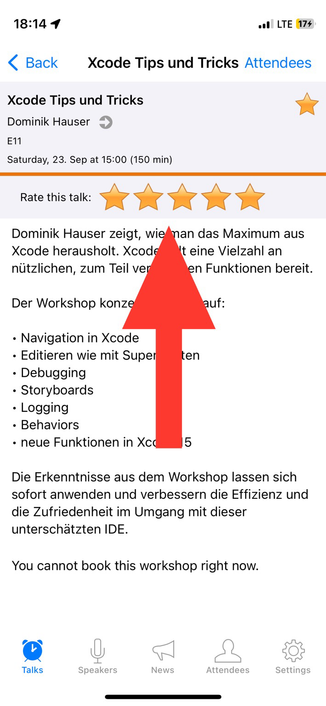 Screenshot der Macoun-App