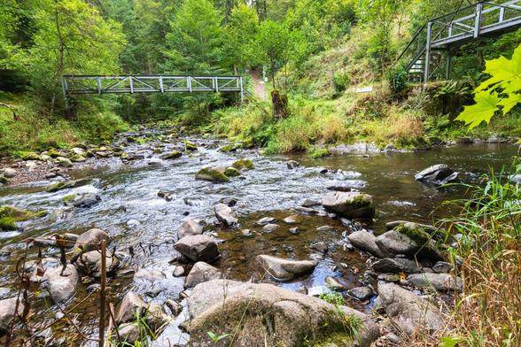 Confluence of Gutach (good Ach) and Haslach to Wutach (angry Ach)