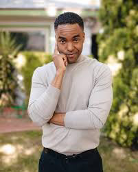 Ronnie Rowe Jr in a production still for the Hallmark Christmas romance ‘Jingle Bell Bride.’