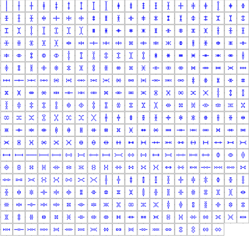 15-square symmetric patterns on the integer lattice -- a total of 378 possibilities, if we do not treat rotated versions as the same.