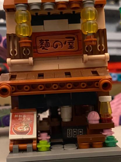 Brick toy Chinese noodle restaurant