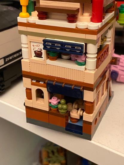 Brick toy Chinese noodle restaurant