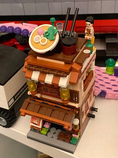 Brick toy Chinese noodle restaurant