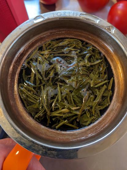 Tea steeping.