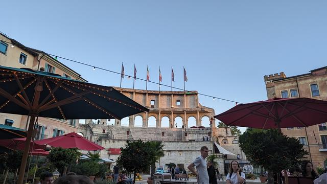 Ausblick beim Abendessen