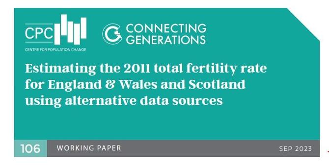 ESRC Centre for Population Change and Connecting Generations | Working Paper 106 | Sept 2023 | Estimating the 2011 total fertility rate for England & Wales and Scotland using alternative data sources