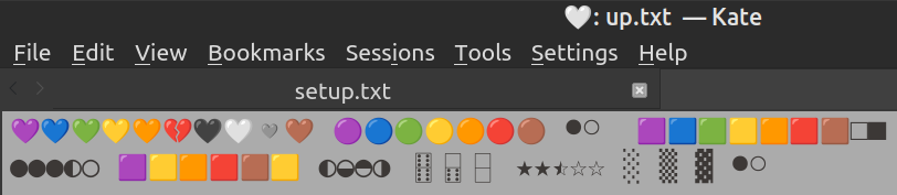 Text editor Kate 21.12.3 under Linux Mint, showing window title, menu bar, tab bar, and text area.