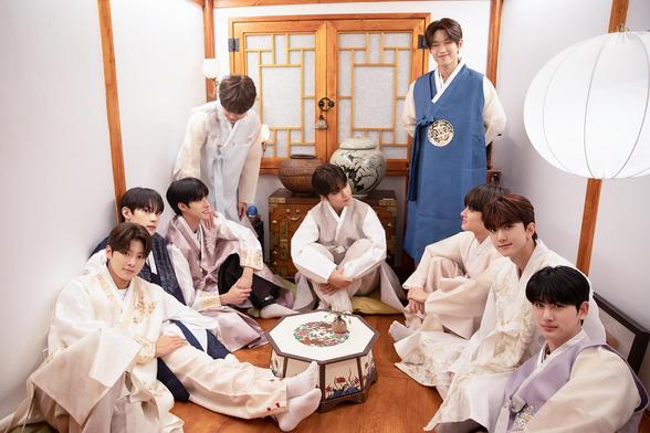 Younite in hanbok