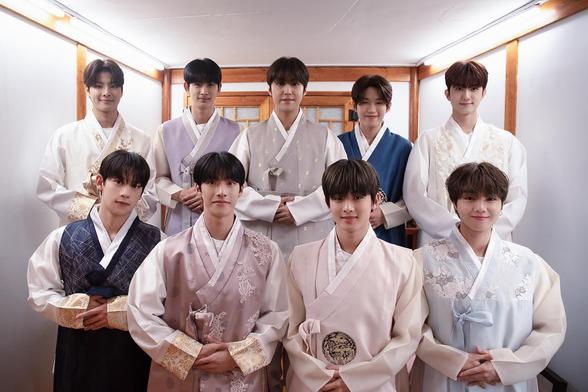 Younite in hanbok