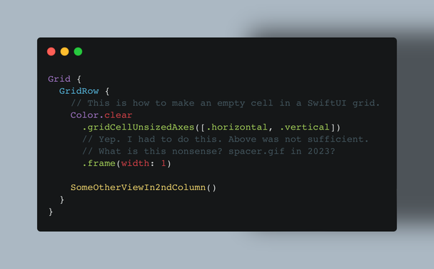 Empty cells with color.clear in Grid