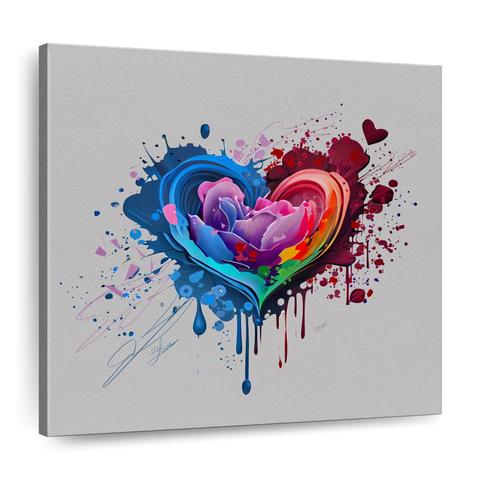 Shaped Textured Abstract Wall Art splatter painting  is a captivating piece that embodies an artistic vibe. With its unique blend of colors and intricate details, this painting exudes a creative vibe that is sure to captivate any viewer. The flower petal design adds a touch of delicacy and elegance to the overall composition.

The paint dripping technique used in this artwork creates a dynamic and fluid effect, enhancing the visual appeal of the piece. The romantic vibe emanating from the painting evokes a sense of passion and intensity. The subjects depicted in this artwork are open to interpretation, allowing each viewer to find their own meaning within the piece.