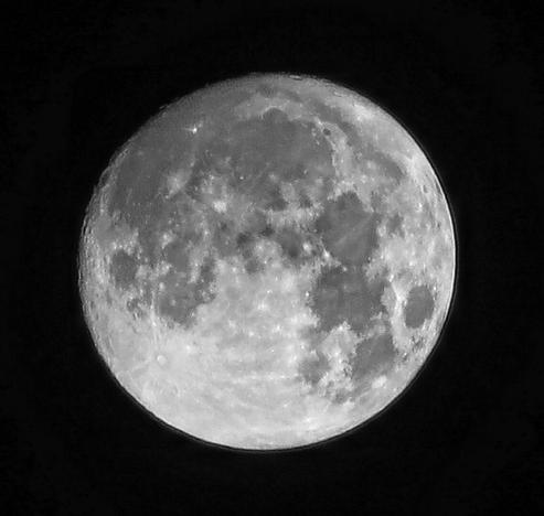 Closeup of the Full Harvest Moon