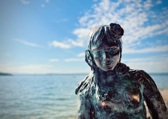 Sculpture of a mermaid