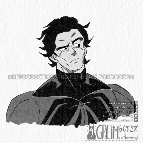 Miguel O'hara from "Spiderman Across the Spiderverse" headshot doodle drawn with Akira Toriyama-sensei's drawing style.