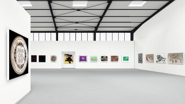 The 'Science-inspired art' and 'Art by scientists' exhibition room.