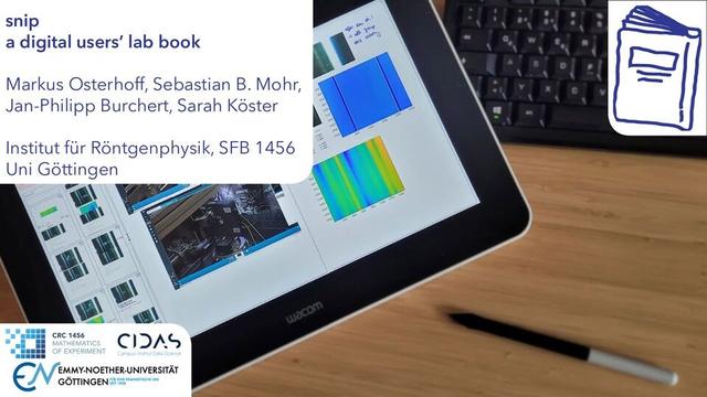 title slide:
snip – a digital users' lab book