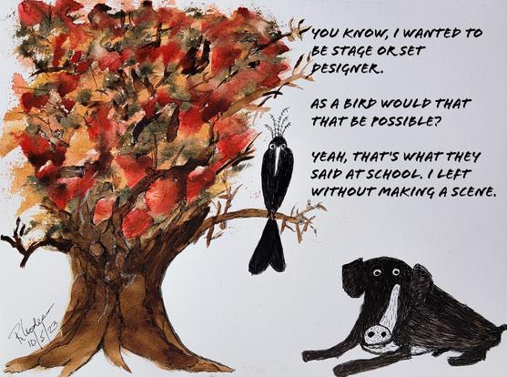 Hank (the dog) and Boats (boat tailed grackle) is a daily cartoon filled with dad jokes, puns, special days, and more.