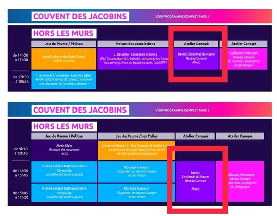 Programme du learning show