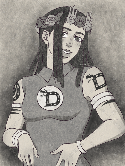 Illustration of Dragona Joestar from Jojo's Bizarre Adventure part 9: The Jojolands.