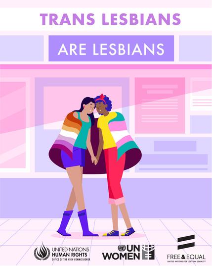 "Remember, trans lesbians are lesbians too.

Let’s uplift and honour EVERY expression of love and identity!

Happy International Lesbian Day!"