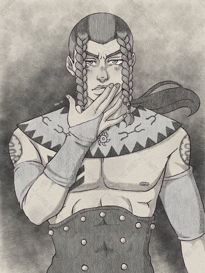 Illustration of Sandman from Jojo's Bizarre Adventure part 7: Steel Ball Run.