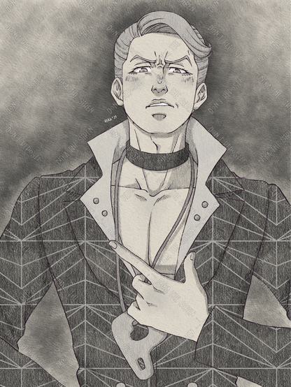 Illustration of Prosciutto from Jojo's Bizarre Adventure part 5: Golden Wind.