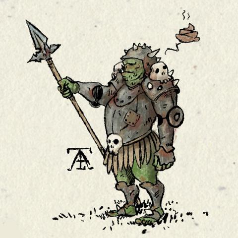 An orc guard… not happy with his work