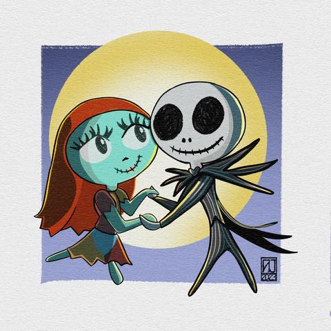 Sally and Jack Chibi style