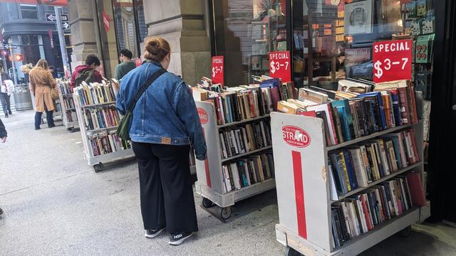 discount racks at the Strand