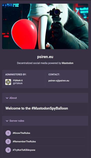 #Welcome to the #MastodonSpyBalloon: 

#AboutTheRules...