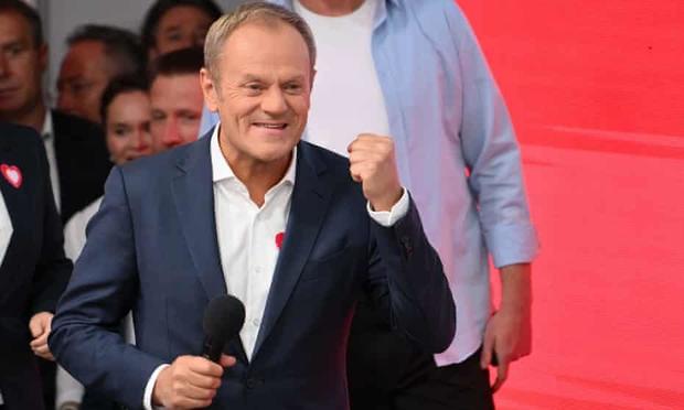 The Civic Coalition leader. Donald Tusk, a former prime minister and European Council president. Photograph: Damian Burzykowski/Newspix/Zuma Press/Shutterstock