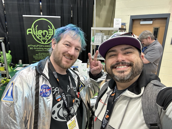 Josh from Alien3D and I at East Coast Rep Rap Festival 2022