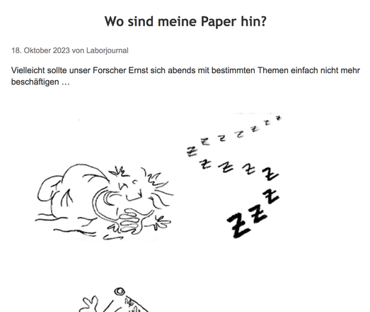 Erstes Bild des verlinkten Comics: Ein unruhig schlafender Forscher Ernst.