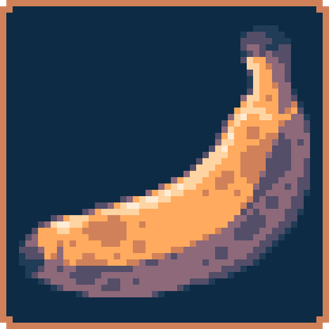 Pixel Art of a Banana