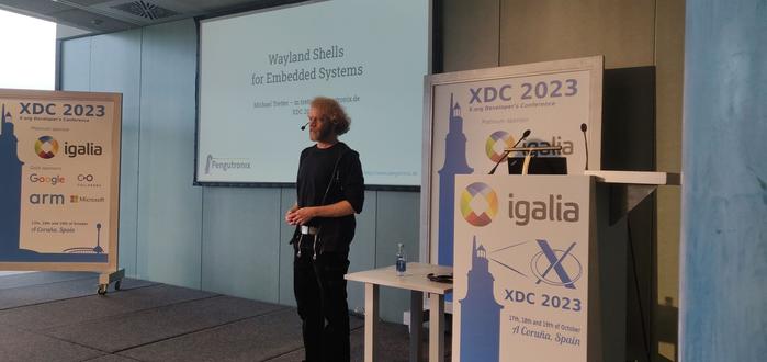 Michael Tretter during his XDC 2023 talk