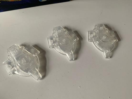 3 clear plastic Defiant models