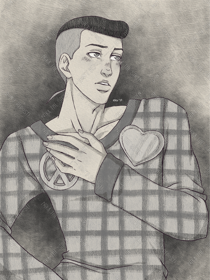 Illustration of Josefumi Kujo from Jojo's Bizarre Adventure part 8: Jojolion.