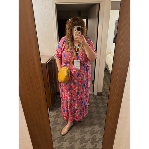 Pink flower dress
